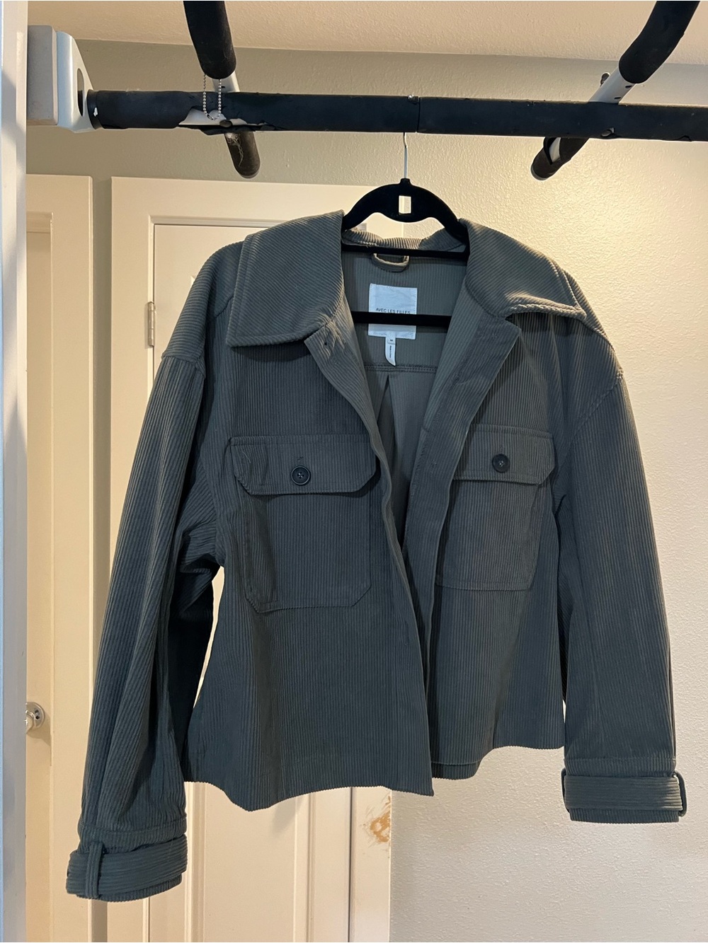 Boxy Corduroy Utility Jacket - Green